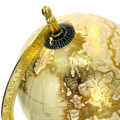 Bola del mundo dorada y base tipo madera / Bola del món daurada i base tipus fusta